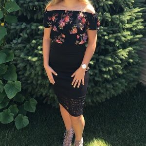 Off the shoulder flower blouse